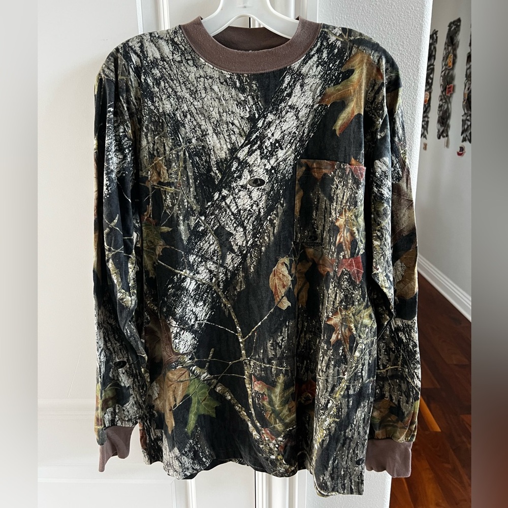 CLEARANCE Unisex Medium Camo Long Sleeve Shirt or Base Layer Shirt